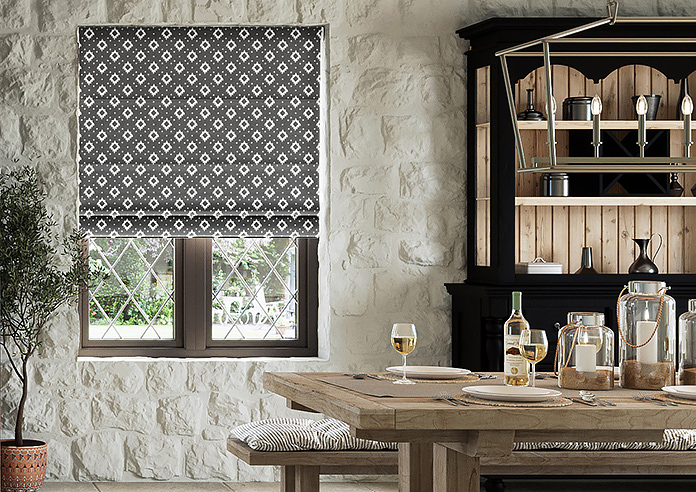 Huaraz Velvet, Midnight - Roman Blind - Image 3